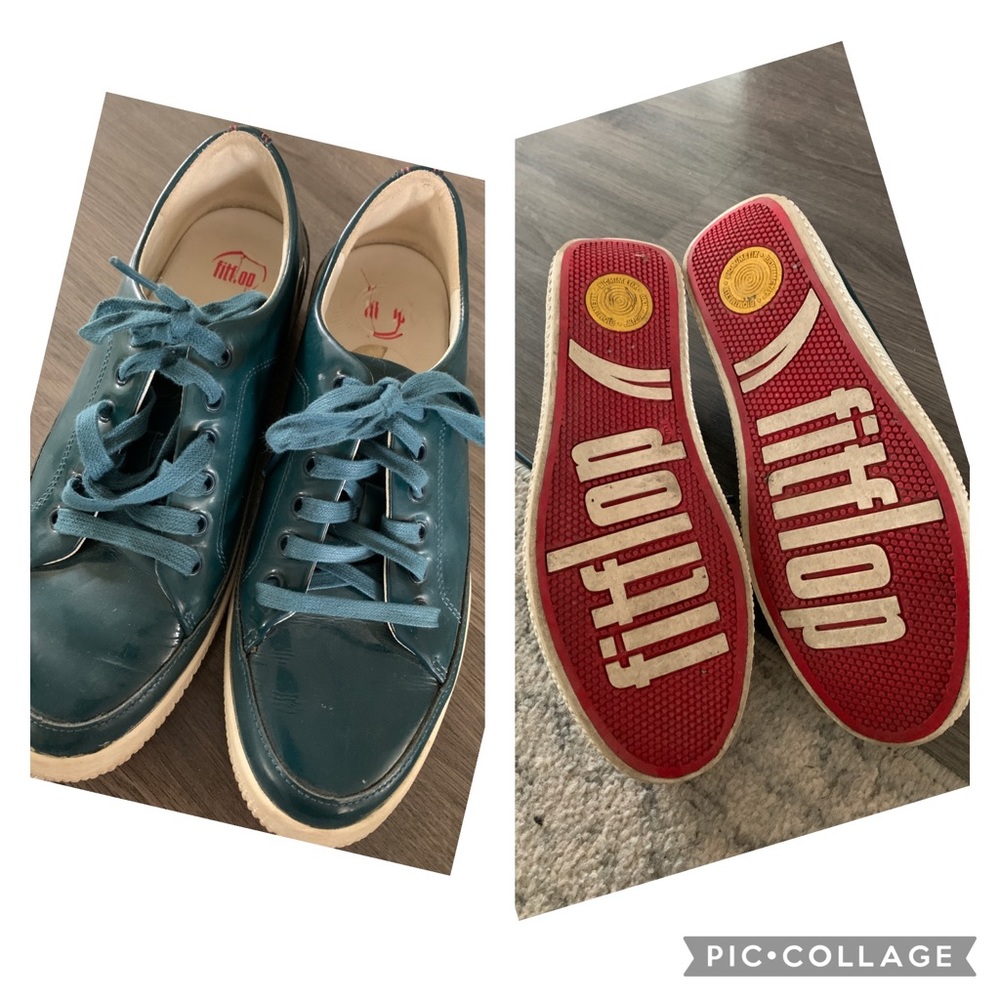 Patent Leather Fitflop sneakers worn once